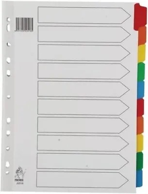 Rexel A4 Coloured Dividers - 10 Parts 👉 FREE DELIVERY 👉 • £1.99