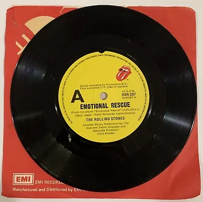 Rolling Stones ORIG OZ 45 Emotional Rescue EX ’80 RSR287 Blues Rock • $10