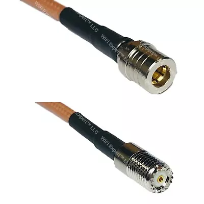 RG400 QMA MALE To MINI UHF FEMALE RF Cable FAST-SHIP LOT • $153.05