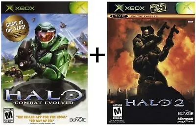 Halo 1 And Halo 2 Bundle Xbox And Compatible For Xbox 360 Very Good • $28.51