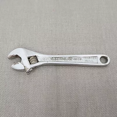 Vintage Crescent Crestoloy Steel 4 Inch Adjustable Wrench Made In Jamestown NY • $22.40
