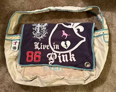 Vintage Pink Victoria Secret Oversized Messenger Bag Duffel Bag  • $40