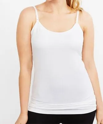 $11.69 • Buy Motherhood Womens Maternity Nursing Tank Top Camisole, Size XL White NWT