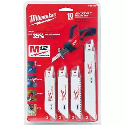 Milwaukee 49-22-0220 10-Piece General Purpose Hackzall Blade Set • $22.50