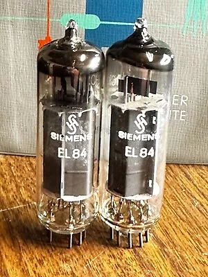 Siemens  EL84 6BQ5  Tube Matched Pair Klangfilm  From 6 S ELA 2427 Amplifier • $69