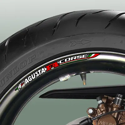 8 X MV AGUSTA F4 CORSE WHEEL RIM DECALS - 750 1000 1078rr R • $12.42