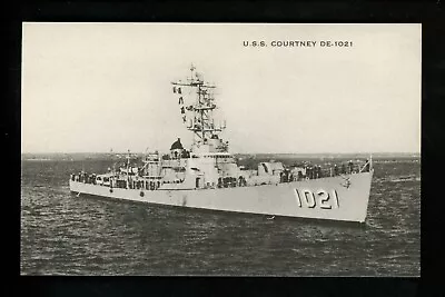 Military Ship Postcard USN Navy Artvue USS Courtney DE-1021 • $4.49