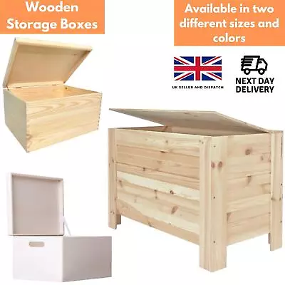 Multi-Purpose Wooden Storage Chest Toy Box Blanket Box Chest With Lid Organizer • £69.75