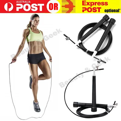 Skipping Jump Rope Speed 3M MMA Boxing Cardio Gym Exercise Fitness PVC CrossFit • $6.99