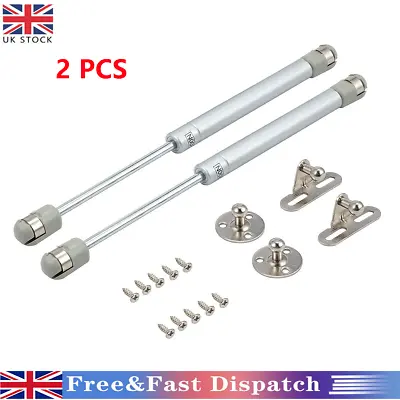 2X Lift Up Hydraulic Gas Spring Lid Flap Stay Hinge Strut Support Cabinet Door • £4.89