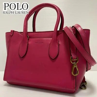 Polo Ralph Lauren Bag Leather Mini Sloan Satchel 2WAY Pink • £130.75