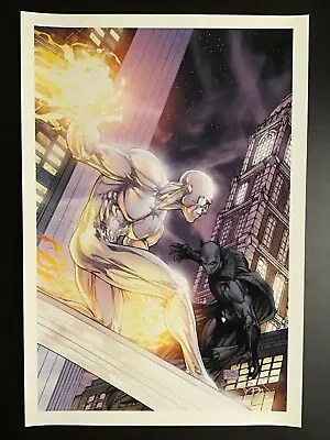 MARVEL BLACK PANTHER SILVER SURFER Art Print  By MICHAEL TURNER Art Print SIGNED • $74.99