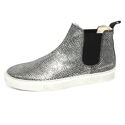 B1050 Sneaker Donna P448 A5 LUCY Scarpa Argento Nero Shoes Women • $228.80