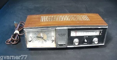 Vintage Lloyd's Solid State 2 Speaker AM/FM Clock Radio Alarm 9J42G-108A • $49.65