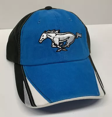 Brand New Ford Mustang Embroidered Pony Blue Baseball Hat Cap • $33.70