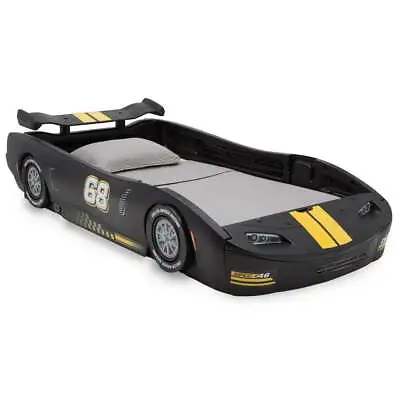 Kids Turbo Race Car Bed Twin Size Plastic Toddler Frame Bedroom Furniture Boys • $221.03