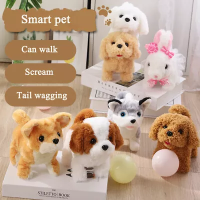 £9.68 • Buy Electronic Robot Dog Walking Barking Tail Wagging Puppy Dog Plush Toy Kids Gifts