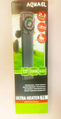 Aquael Ultra Aquarium Heater - 75 Watt - 9 To 20 Gal Tank - UPC: 828804000473 • $10.02