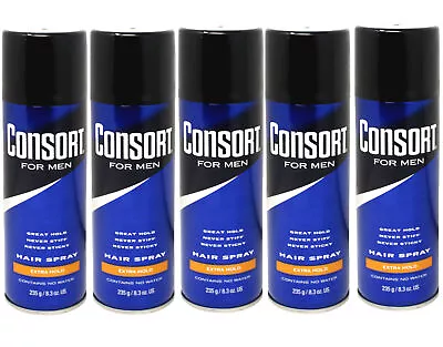 Consort For Men Hair Spray Aerosol Extra Hold 8.30 Oz - Pack Of 5 • $44.37