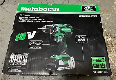 Metabo HPT MultiVolt 18V Li-Ion 1/2  Brushless Drill/Driver Kit DS18DBFL2EM • $82.88