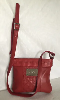 $129 • Buy OROTON Red Leather Cross Body/Shoulder Bag / Handbag