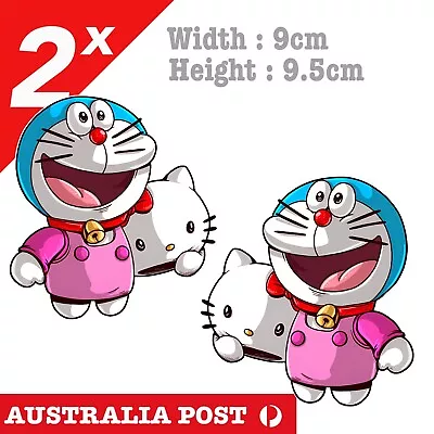 Hello Kitty DORAEMON Blue Cat As Kitty The Cat Funny Mask JDM Sticker • $7.50