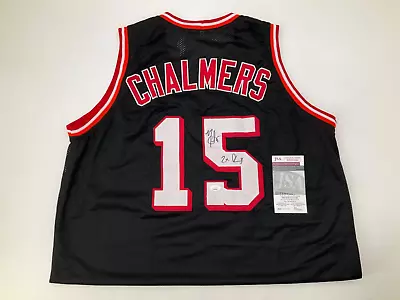 Miami Heat Mario Chalmers Autographed Custom Red Stitched Jersey Jsa Coa W/insc • $89.99