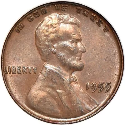 1955 Lincoln Cent Doubled Die Obverse NGC AU-58 BN 1c C00066870 • $2705