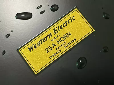 WESTERN ELECTRIC 25A HORN Water Decal Sticker Logo Label - New Reproduction DIY • $15