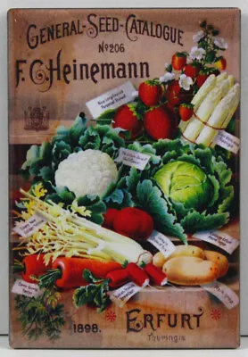 1898 Heinemann Vegetable Seed Packet 2  X 3  Fridge / Locker Magnet.  • $6.39