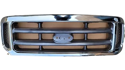 Grille 99-2004 Ford F250 Super Duty F350 Center Is Black Outer Is Chrome • $89.94