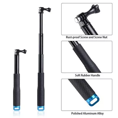 $19.99 • Buy Monopod Pole Mount Handle Selfie Stick Telescopic For GoPro Hero Max 10 9 8 7 6
