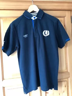 Mens Scotland Cotton Traders Short Sleeve Rugby Top Size S Excellent Condition • £20