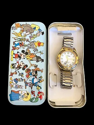 Vintage Time Works Mickey Mouse Watch And Tin.  • $37.99