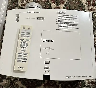 Epson Home Cinema Theater 8500UB - 1080p Projector - With Remote • $100