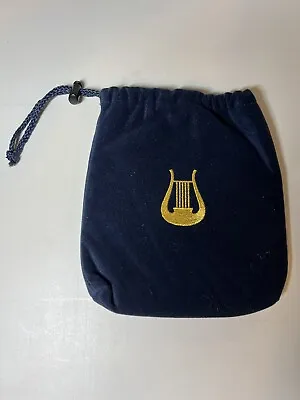 Bag For Mr Christmas Music Box Discs 9”x8” Drawstring Navy Blue. • $26.99