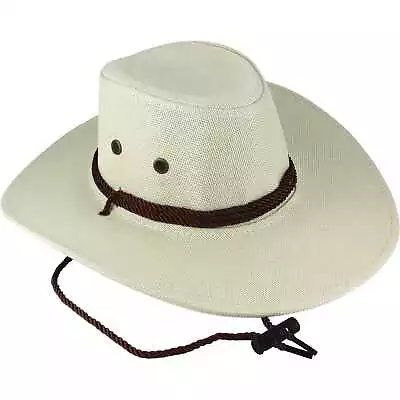 Adult Alabaster Hemp Outback Drover Cowboy Hat Western Safari Costume • $10.99