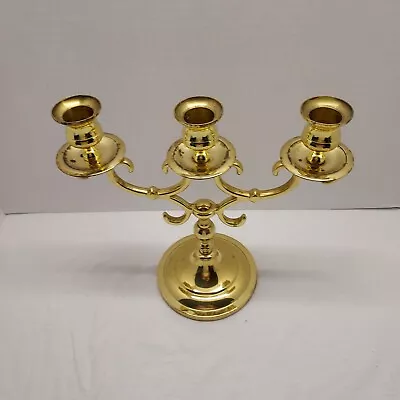 Vintage Baldwin Brass Three Arm Candelabra Holder Taper Candle Holder • $39