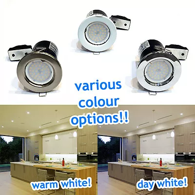 £6.50 • Buy Fire Rated LED GU10 Downlight Recessed Ceiling Spotlights Kitchen Lights 