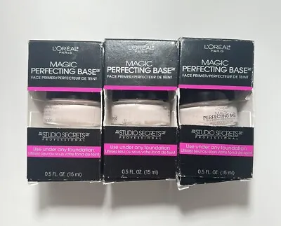 Lot Of 3 Loreal Magic Perfecting Base Face Primer 0.5 Fl Oz Studio Secrets 890 • $28.99