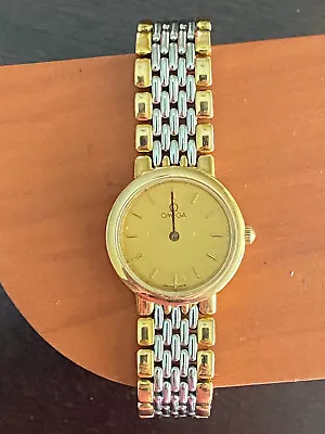 Vintage Ladies Omega Deville Two Tone Wrist Watch For Parts Cal. 1459 • $80