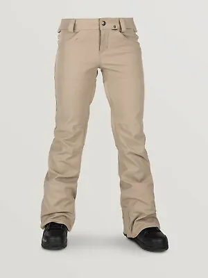 Volcom Species Stretch Pant - Women's S Sand Brown Slim Fit Snow Pant • $85