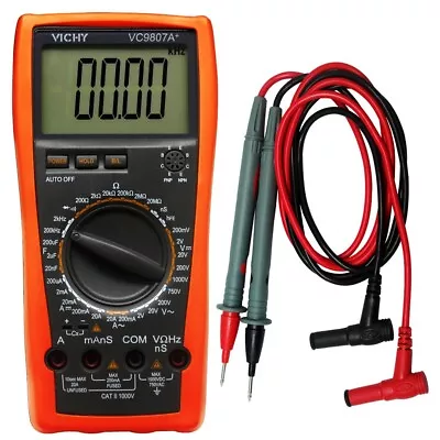 VICI VC9807A+ 4 1/2 Digital MultiMeter AC/DC V A R C Freq With LCD Display High • $45.56