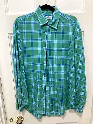 Cerruti 1881 Green And Blue Unisex Cotton Shirt 15 1/2 Collar • £5