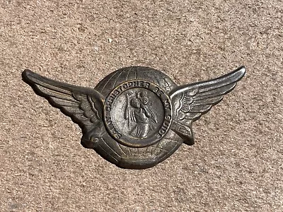 Vintage St. Christopher Medal Car Visor Clip Badge Be My Guide • $19.99