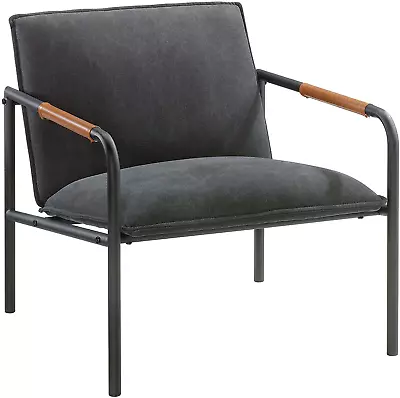 Boulevard Cafe Metal Lounge Chair Charcoal Gray Finish • $190.99