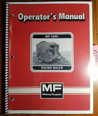 Massey Ferguson MF 1550 Round Baler Owner Operator Manual 1449 065 M1 4/83 + Sup • $20.49