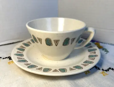 12 Vintage Metlox Poppytrail Navajo Pattern Coffe Cups And Saucers From 1956 • $8.99