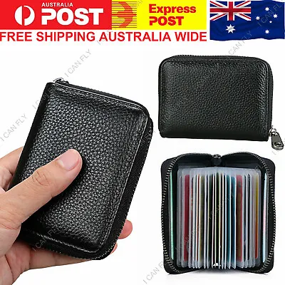 $8.43 • Buy Mini Leather 22 Card Wallet Business Case Purse Credit Card Holder DF