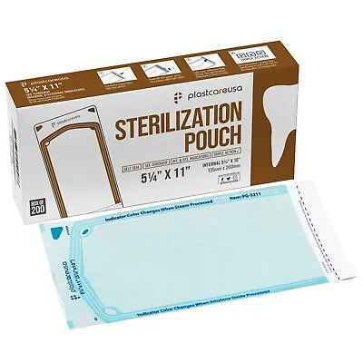 5.25  X 10  Self-Sealing Sterilization Pouches For Autoclave (1 Box Of 200) • $25.99